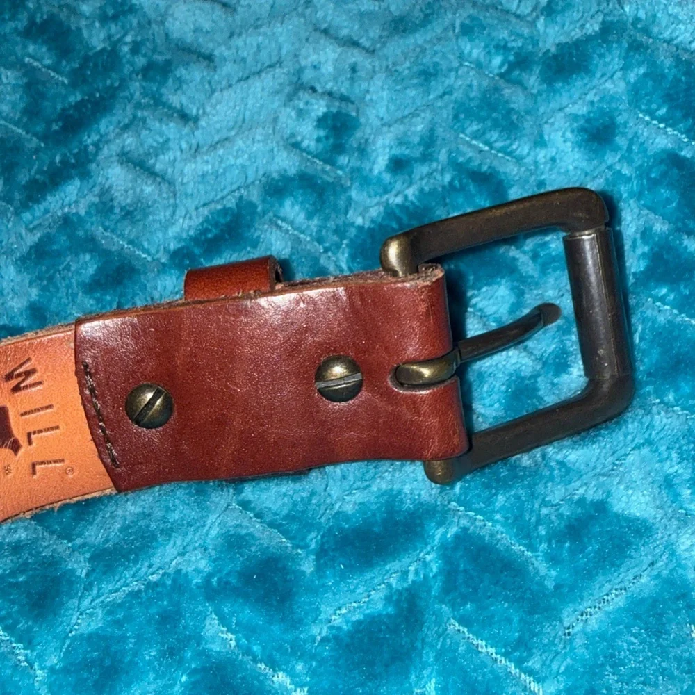 Will Leather Goods Men's Brown Leather Belt - 38